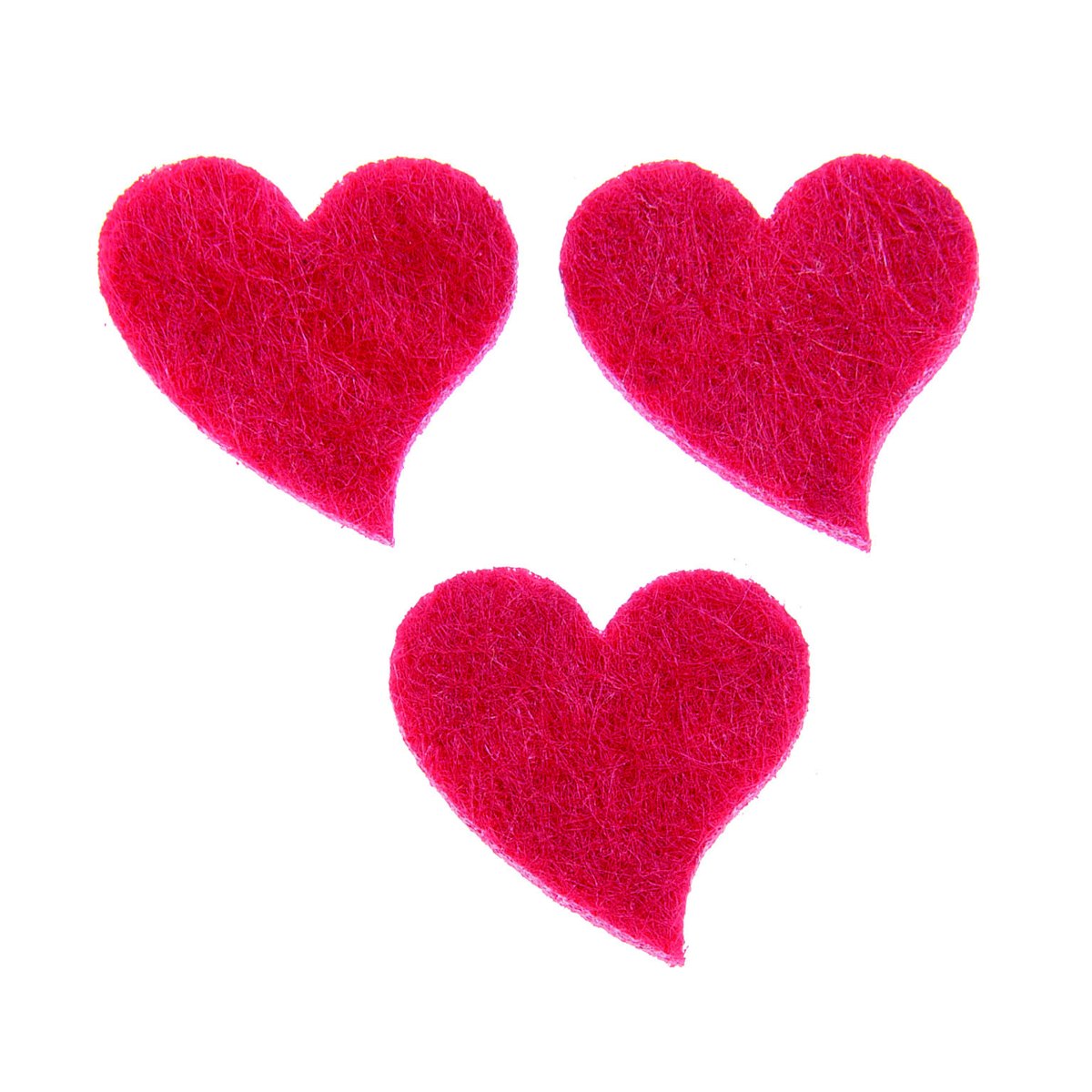 Coeurs en feutrine 1,9x1,9cm 12 pcs